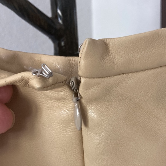 Vintage Ardeche Leather Skirt Lamb Skin Size 6 - Picture 6 of 9